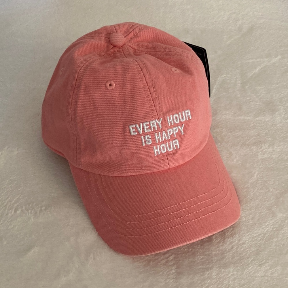 State of Mine Every Hour Is Happy Hour Pink Baseball Cap